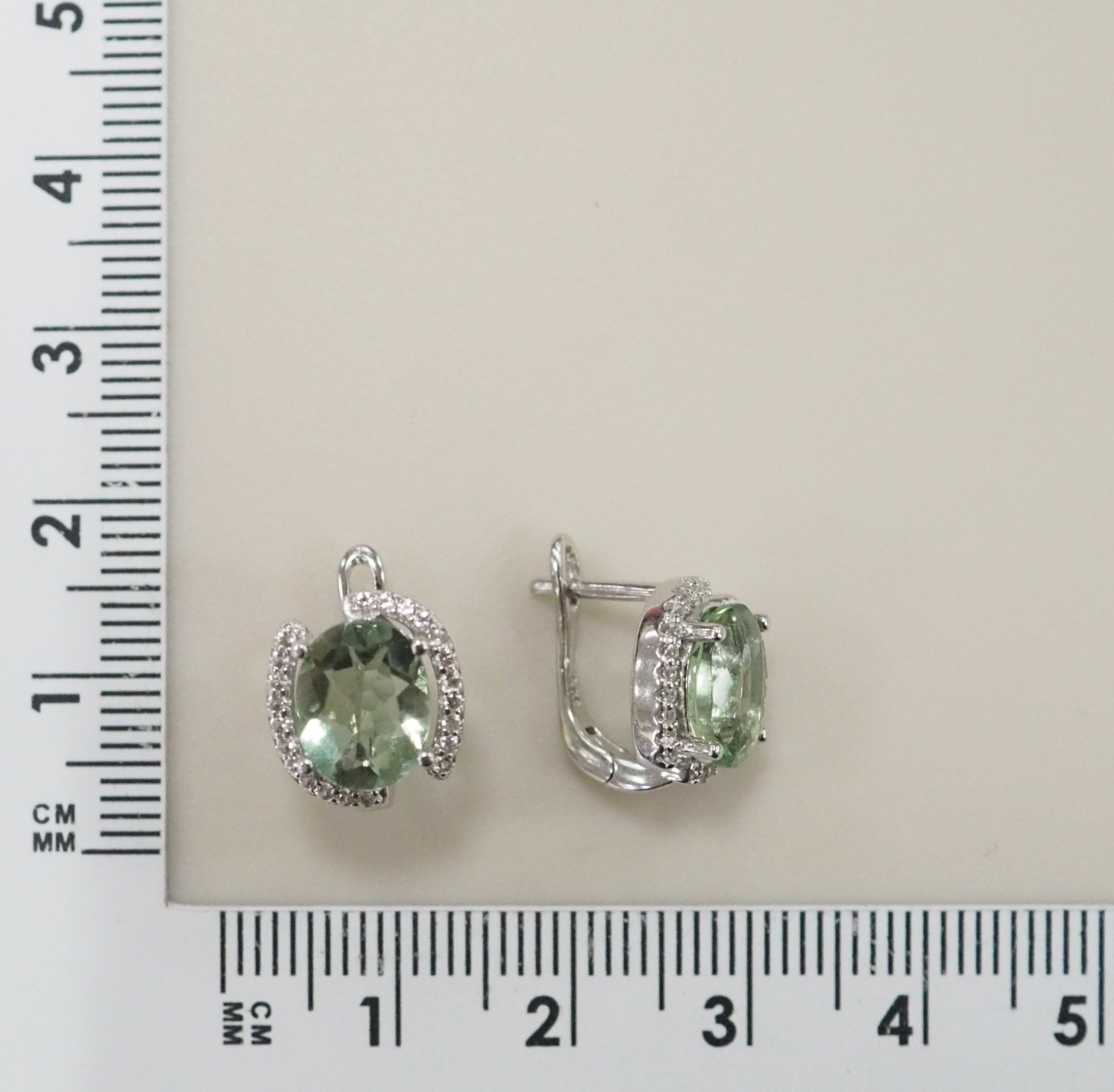 Серебряные серьги с флюоритами